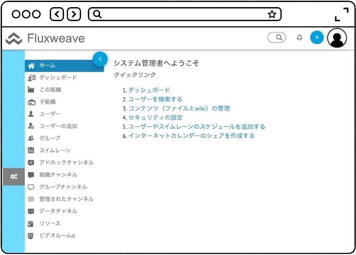 クロスプラットフォームの管理画面